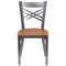 Emma and Oliver Clear Coated "X" Back Metal Restaurant Dining Chair